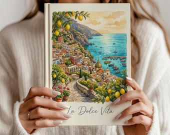 Italy Travel Journal, Amalfi Coast Notebook, Spiral Journal for Travelers, Mediterranean Aesthetic Gift