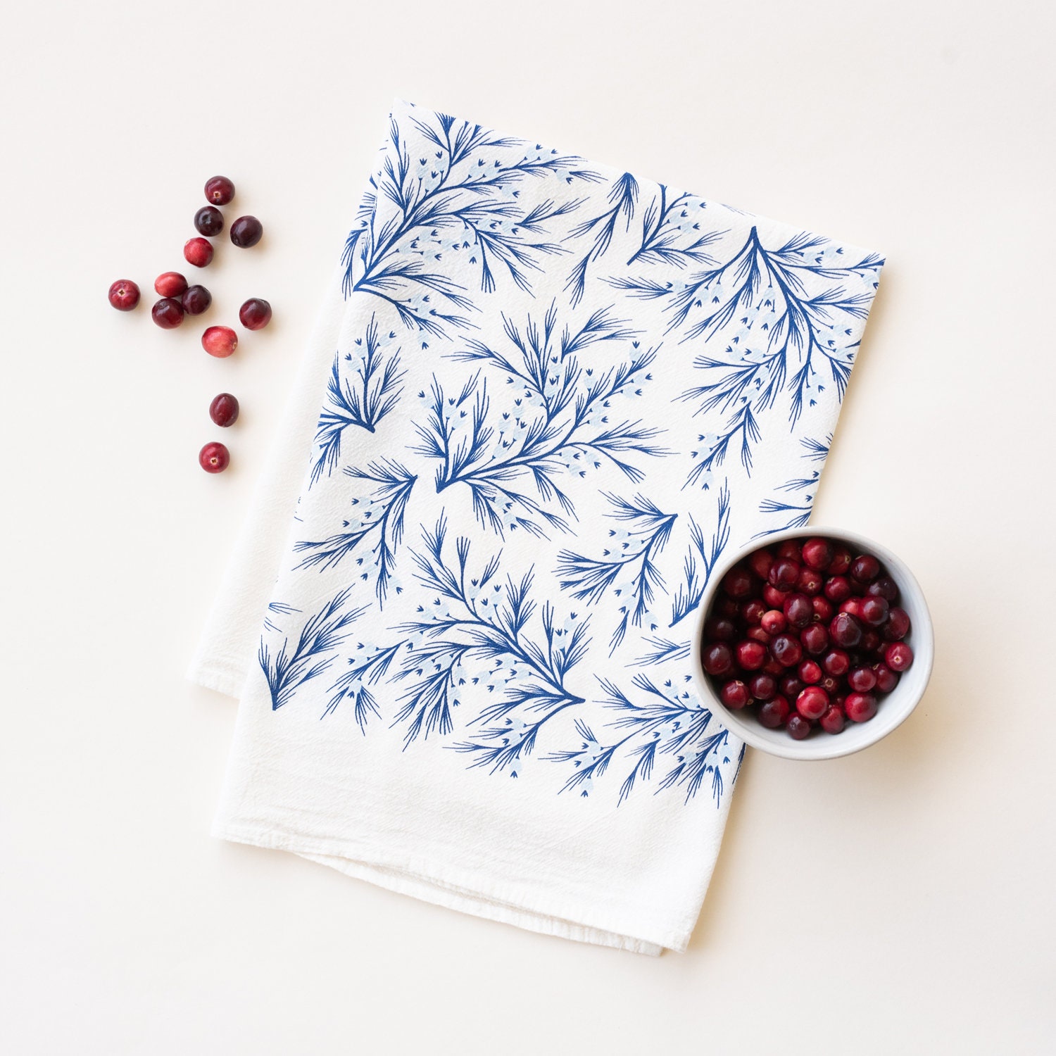 Hello Winter Hot Cocoa Watercolor Floursack Tea Towel – Maddie B