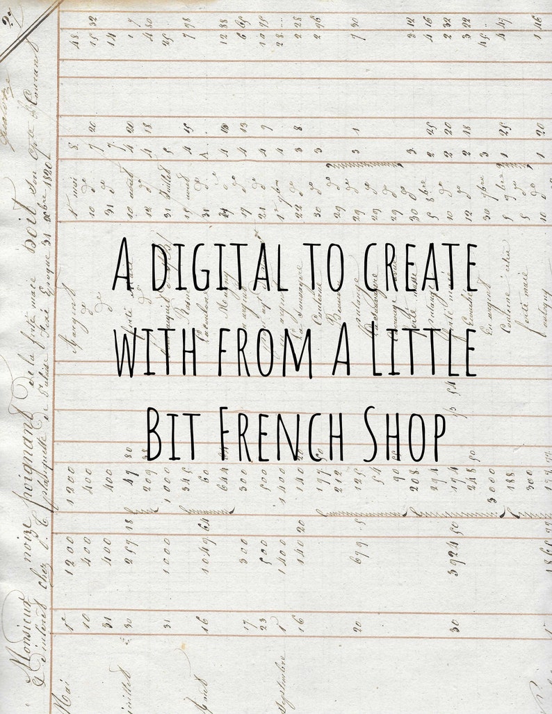 Digital Download Printable 3 Antique French Documents image 2