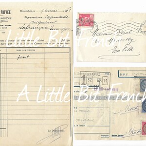 Digital Download Vintage French Receipts