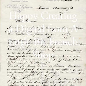 Digital Download Printable 3 Antique French Documents