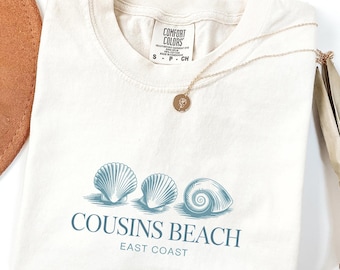 Cousins Beach Shirt,The Summer I Turned Pretty Shirt,East Coast Beach,Coastal Shirt,Comfort Colors Shirt,Retro Shell Shirt,Beach Vacation