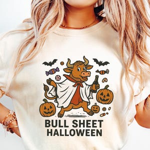 Funny Cow Ghost Halloween Shirt: Sarcastic Retro Comfort Colors Tee