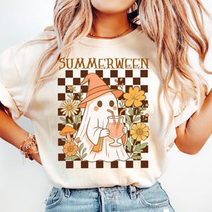 Summerween Shirt,Cute Spooky Shirt,Hot Ghoul Summer Tee,Retro Halloween Shirt,Cozy Halloween Shirt,Spooky Summer Vibes Tee