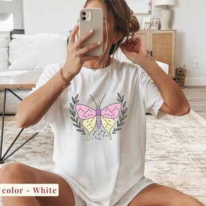 Mystical Butterfly Shirt,Boho Butterfly Tee,Pastel Aesthetic Shirt,Zodiac Constellation Shirt,Celestial Boho Shirt,Witchy Graphic Tee
