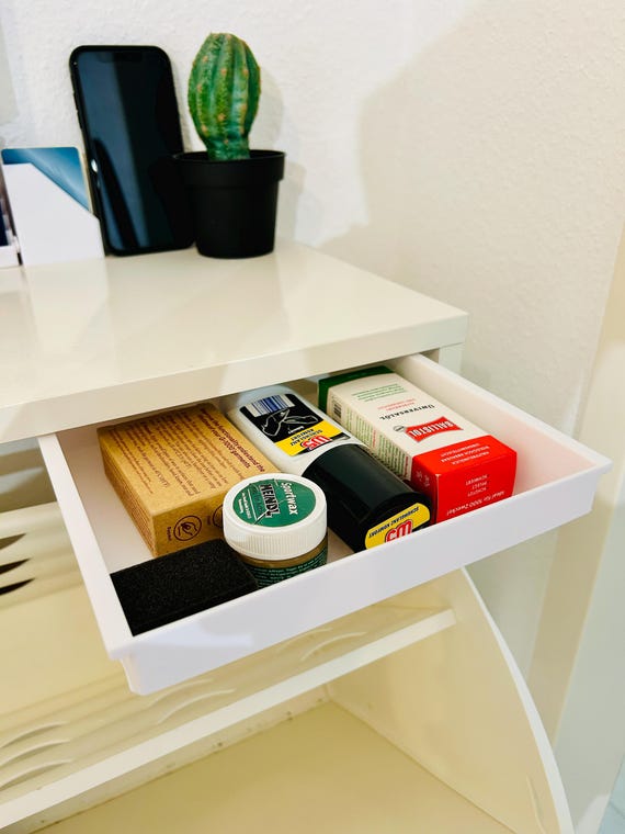Drawer under desk, storage box, organizer for office, hidden drawer box