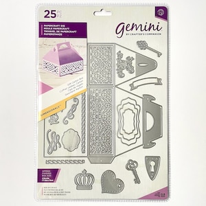 Gemini by Crafters Companion Dimensionals Paper Craft Gift Carton Box 25 Pieces 4.5" x 4" New