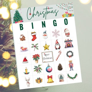 Christmas Bingo Game | Holiday Party Game | Christmas Party Activities | Family Christmas Fun | Printable Christmas Bingo Cards