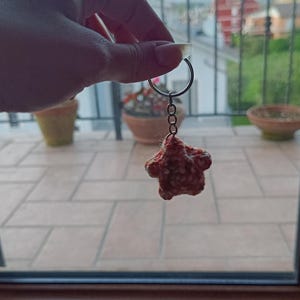 crochet star keychain
