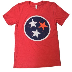 Tennessee Flag with Orange Tri-star