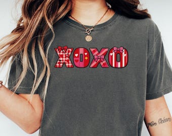 Comfort Colors® XOXO Shirt, Funny Shirt For Women, Trendy Shirt Gift, Valentine Shirt For Her, Casual Everyday Tee, Gift Tee For Friends