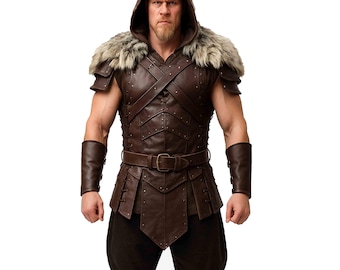 Medieval Leather Armor Set | Custom Handmade Warrior Costume for LARP, Cosplay & Renaissance Fair