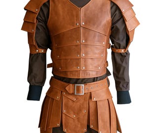 Medieval Leather Armor Set | Handmade Costume for LARP, Cosplay, Renaissance Festival & Historical Reenactment Gear