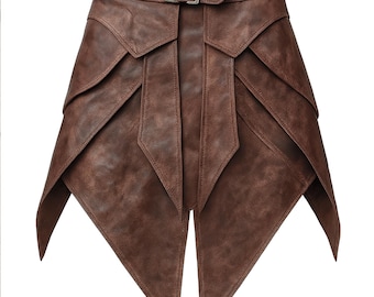 Middeleeuwse leren herenkilt | Gepersonaliseerde handgemaakt krijgerkostuum | Renaissance kermis-, LARP- en cosplay-outfit
