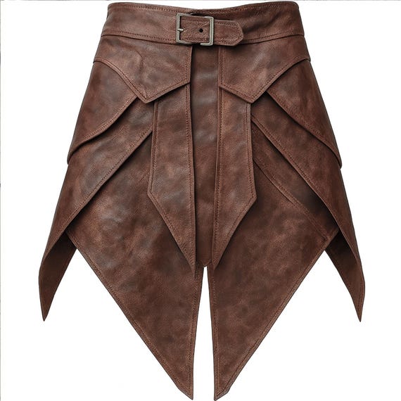 Men’s Medieval Leather Kilt | Personalized Handmade Warrior Costume | Renaissance Fair, LARP & Cosplay Outfit