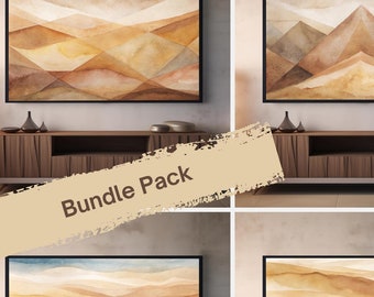 Bundle-Pack Samsung Rahmen TV Kunst für Rahmen Tv Abstrakte Aquarell Sanddünen Malerei Vintage Malerei Instant Download