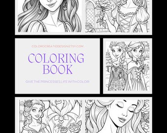 Prinzessinnen Malbuch für Kinder Spaß und kreative Prinzessinnen Malseiten Tolles Geschenk für Mädchen und Kunstliebhaber