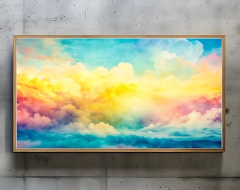 Samsung Rahmen TV Kunst für Rahmen Tv abstrakte Aquarell Malerei Vintage Malerei Instant Download