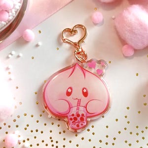 Boba Mochi Acrylic Keychain | 2.5" Kawaii Charm