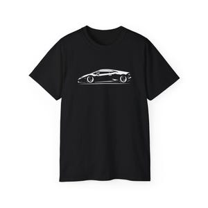 Huracan Car Enthusiast T-Shirt, Automotive Tee, Classic Car Shirt, Car Lover Present, Muscle Car Top