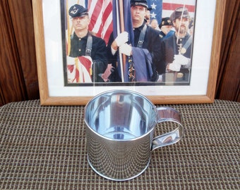 Civil War Tin Cup with "S" or curved handle - Natural tin finish - Reenactor - Living History - Reenactor Gift - Early American - Camping