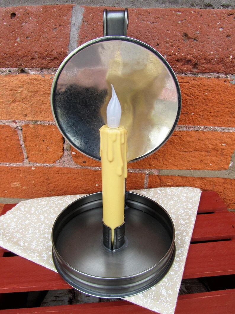 Shaker table light Antique tin finish tin candle holder Etsy