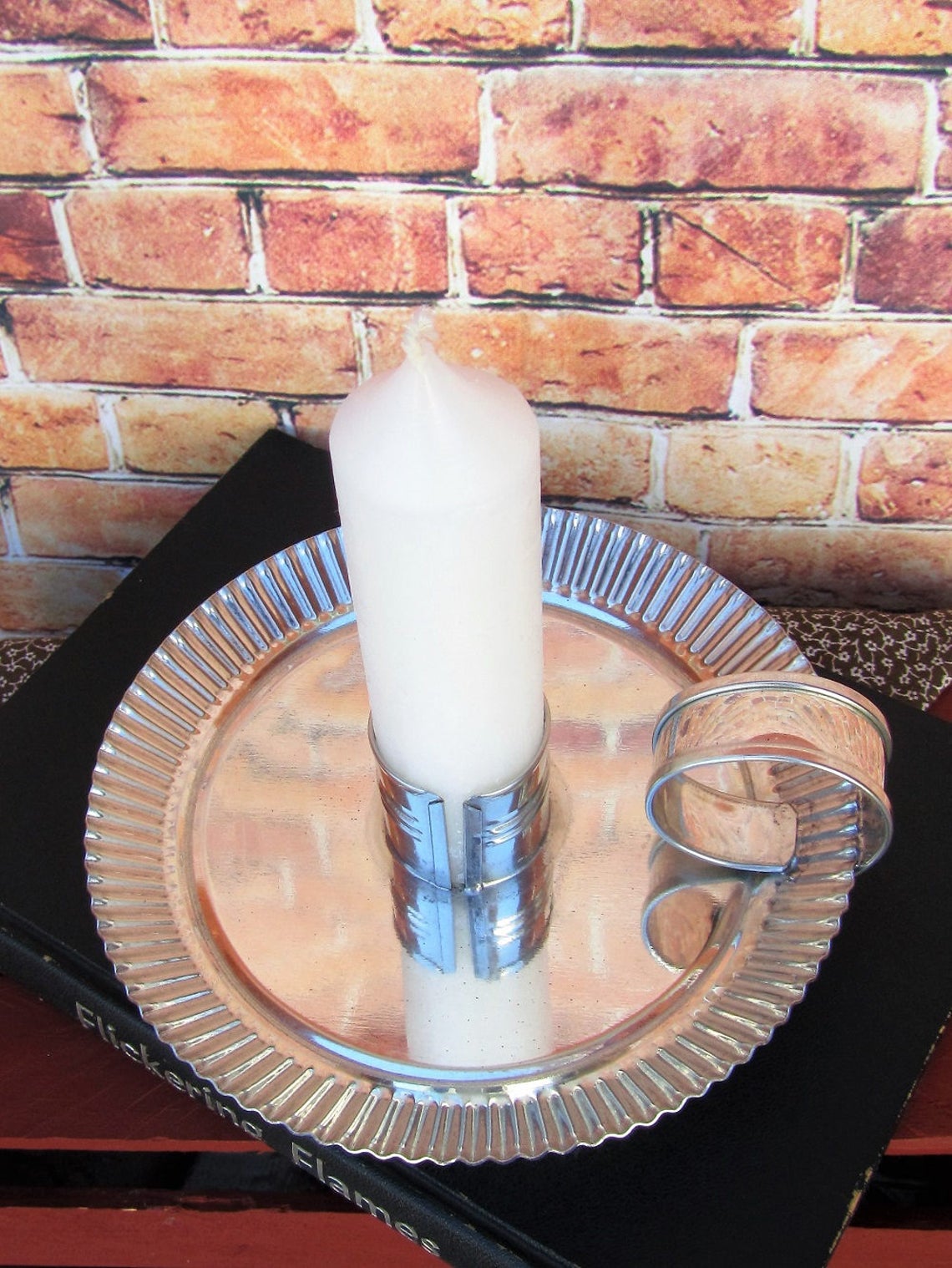 Wagontown candle holder Natural tin finish Civil War tin Etsy Italia