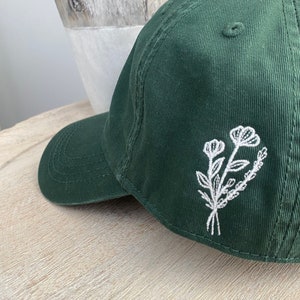 Boho Floral Baseball Cap - YOU PICK COLOR!