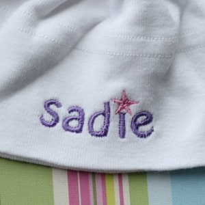 Personalized American Apparel Baby Knot Hat Embroidered With a Star - Etsy