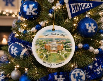 Personalized University of Kentucky Ceramic Ornament | Christmas Gift