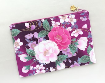 Sakura Zipper Pouch  - Cherry Blossom