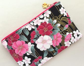 Sakura Zipper Pouch  - Cherry Blossom