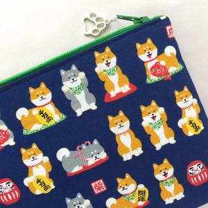 Shiba-inu Zipper Pouch - Japanese Lucky Dog - Shiba - Maneki Inu