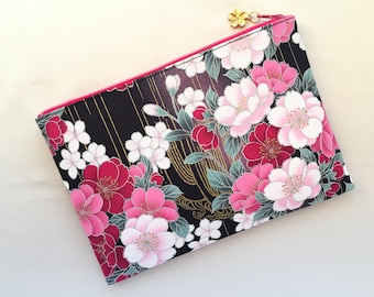Sakura Zipper Pouch  - Cherry Blossom