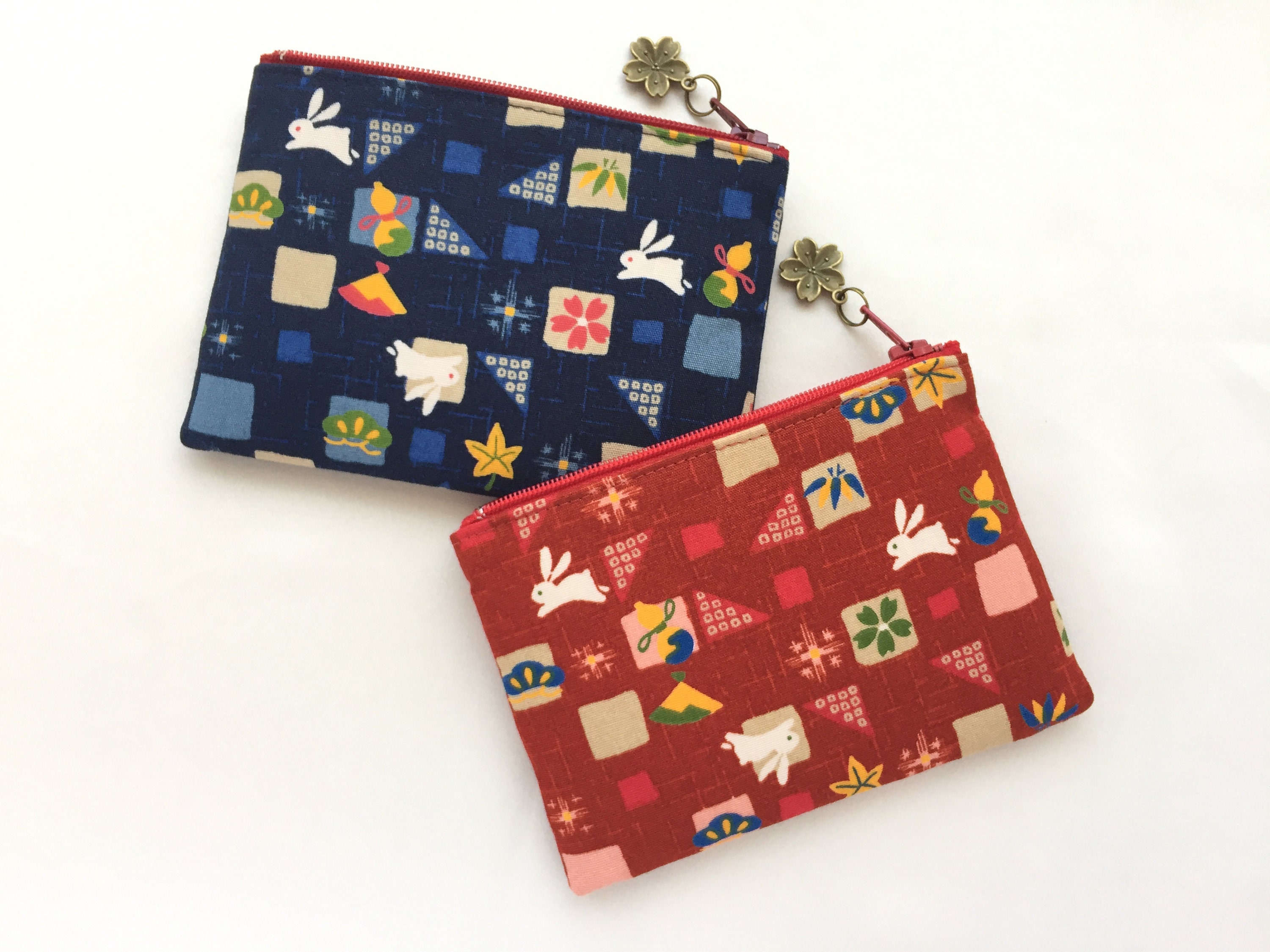 Bunny Zipper Pouch / Coin Purse or Pencil Case - Japanese
