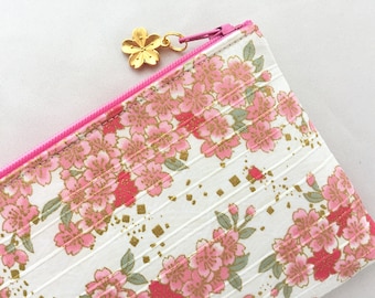 Senbonzakura Zipper Pouch -  Cherry Blossom in Full Bloom