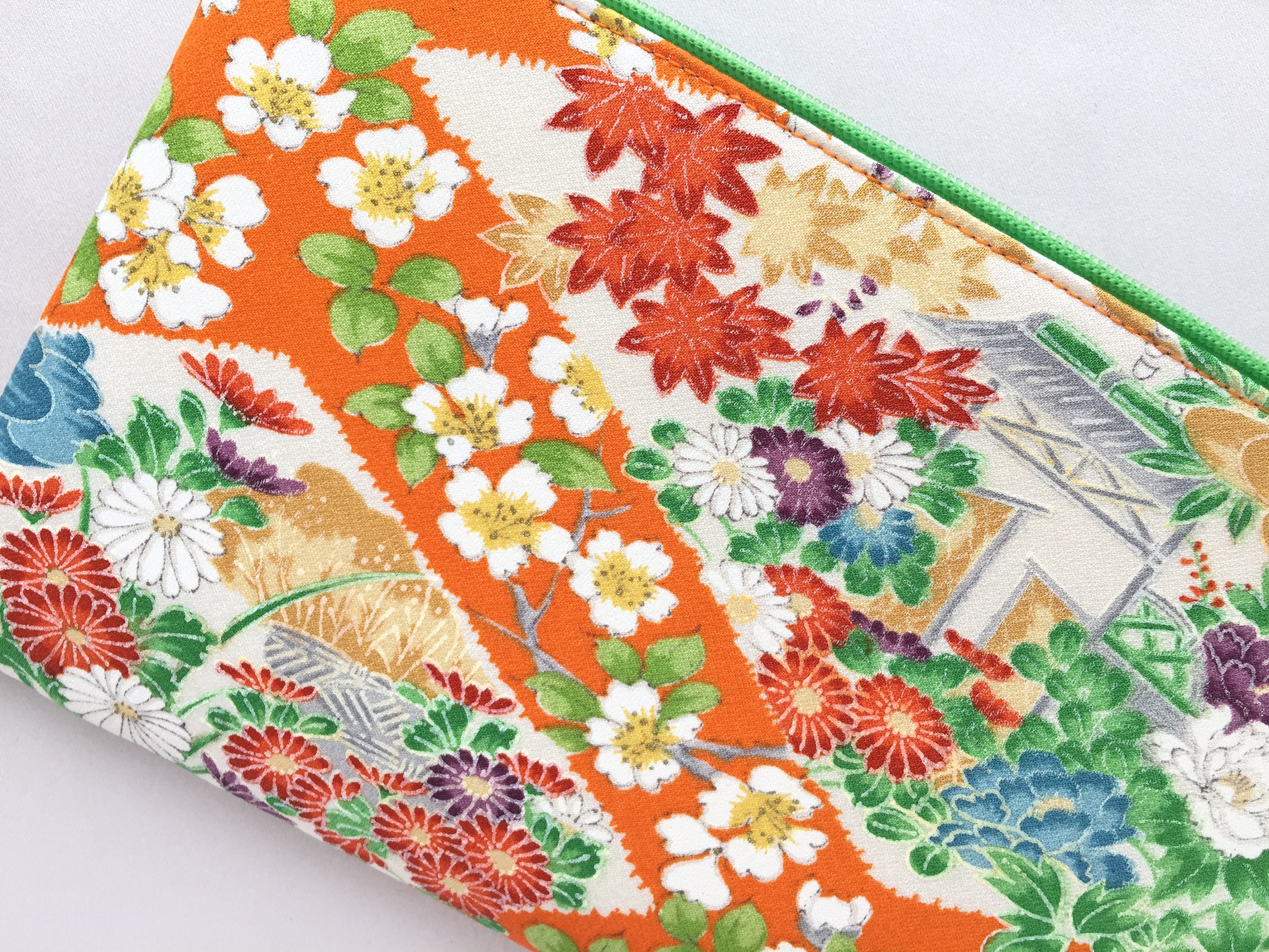小物 camelia Yellow Camellia Double Clasp Coin Purse Japanese Coin Purse