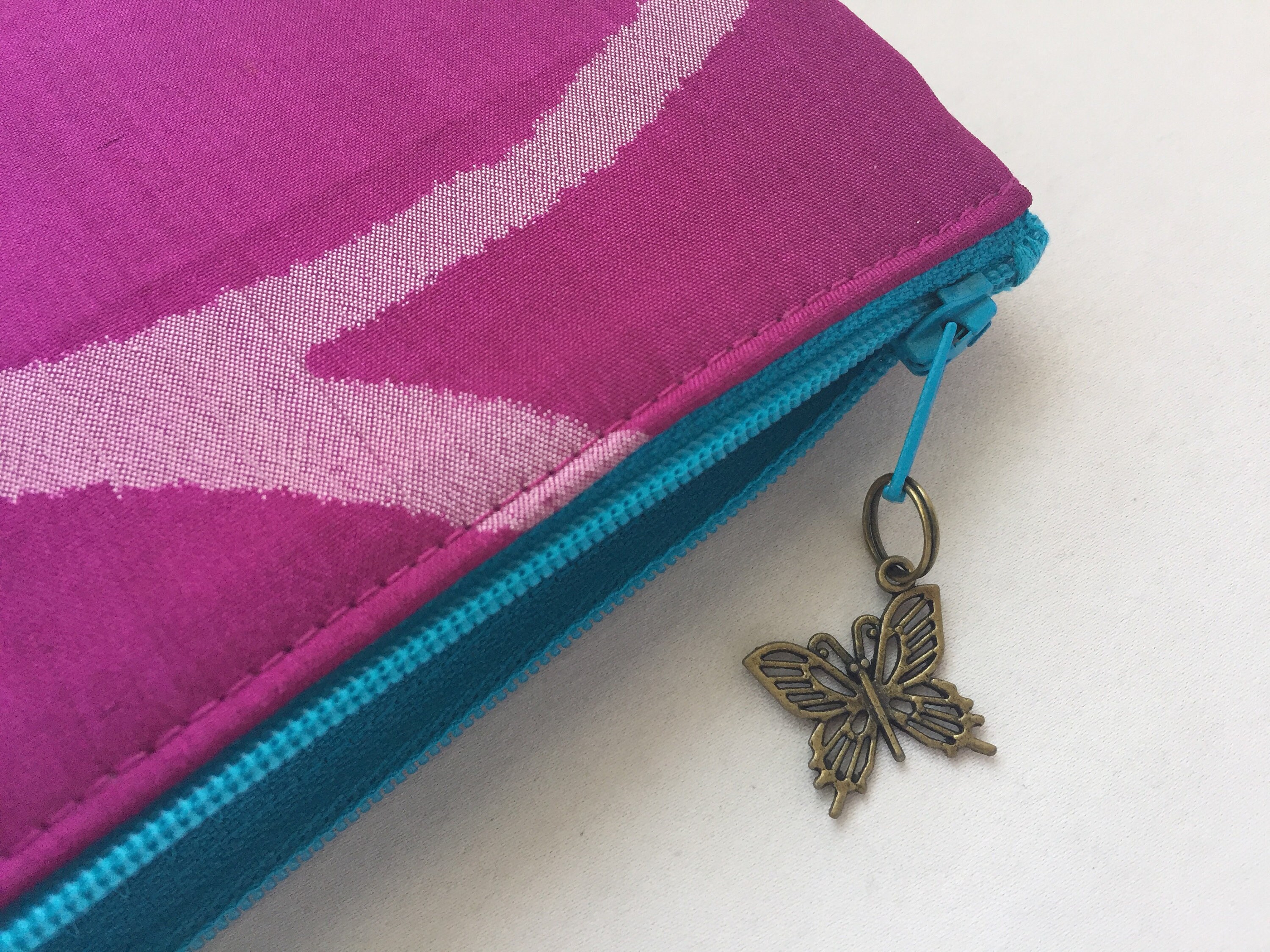 Upcycled Vintage Kimono Zipper Pouch 5”x8” - Camellia - Etsy