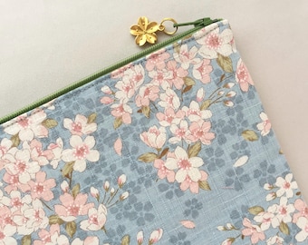 Sakura Zipper Pouch  - Cherry Blossom