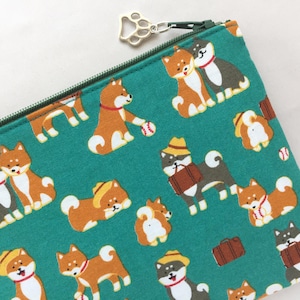 Shiba-inu Zipper Pouch - Japanese Lucky Dog - Shiba