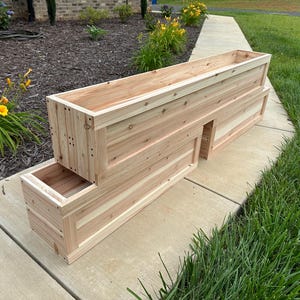 Large Modern Window Planter Box, Cedar Planter box, Modern Cedar Window Planter Box – Handcrafted flower/plant box for flower arrangements