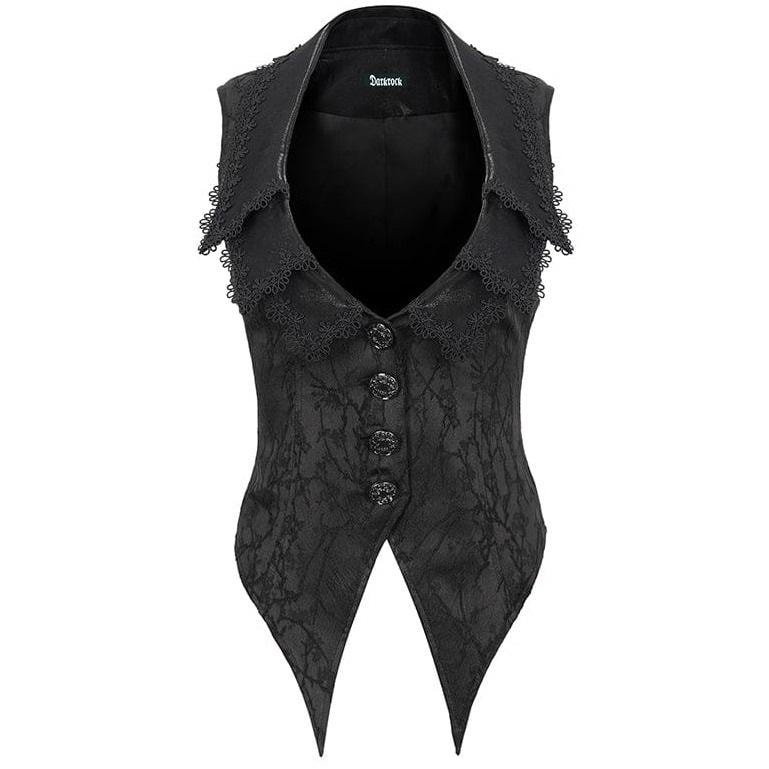 Steampunk Waistcoat Womens Gothic Waistcoat INSPIRE CHIC Jacquard Steampunk  Vest For Women's U Neck Single