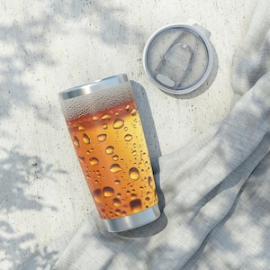 Literal Beer Tumbler, Travel Mug for Beer Lovers, Wanderlust Gift, Stainless Steel Cup, Adventure Drinkware, Beer Gift for Him, Beer Holder