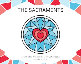 Guía de estudio de los siete sacramentos / Cuaderno de trabajo religioso / Lección de escuela dominical (PDF digital) REVISADO