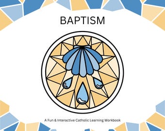 Guía de estudio para el bautismo / Aprendizaje basado en la fe para niños / Libro de actividades para catequesis, educación en el hogar y sacramentos
