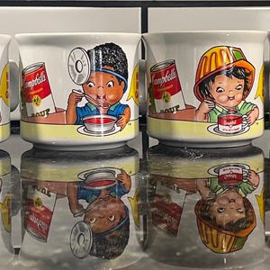 6 Westwood Campbell Soup Co M&#39;M M&#39;M Good Soup Coffee/Tea Mugs 1993 collectables