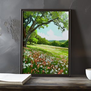 A Field of Wildflowers - Paul Cezanne inspirierter impressionistischer Kunstdruck – Französische Naturlandschaft Poster – Stillleben Poster Cezanne