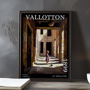 Le Ballon 1899 – Félix Vallotton print / poster – Nabis woodcut, Symbolist french art scene, graphic Paris park moment, vintage line artwork