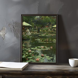 Póster de Claude Monet - Nenúfares - Jardín de Giverny - Póster impresionista - Impresión de galería - Arte impresionista colorido - Decoración del hogar