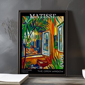 The Open Window 1905 – Henri Matisse print / poster – fauvism colorful coastal view French post impressionism modern art decor painting deco